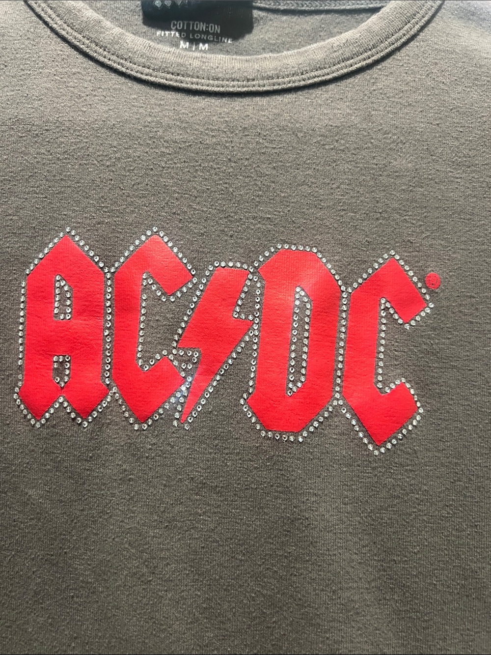 ACDC by Cotton On Brown Short Sleeve Tee with Red Logo - Picture 3 of 7